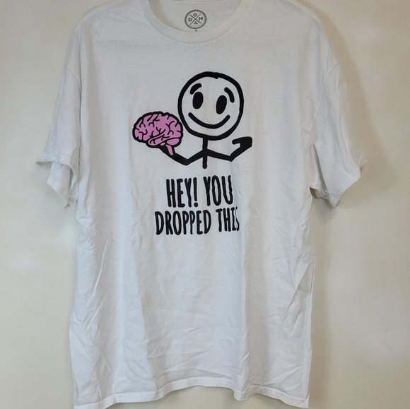 Hey! You dropped this! Brain 🧠 Shirt Women's Tee XL - Picture 10 of 11